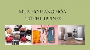 Nhận order hàng hóa từ Philippines về Việt Nam